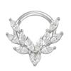 Crystal Nose Piercing Silver Color Septum Ring Stainless Steel Accessory for Ear Helix Cartilage Body Accessories