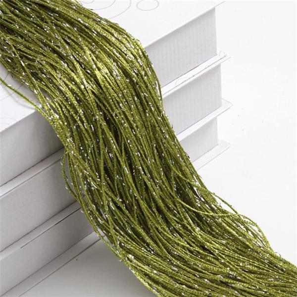 Luxury Glitter String Door Curtain Beads Room Dividers Beaded Fringe Polyester Fabric Shiny Tassel Line Curtains Window Panel Valance Wedding DIY