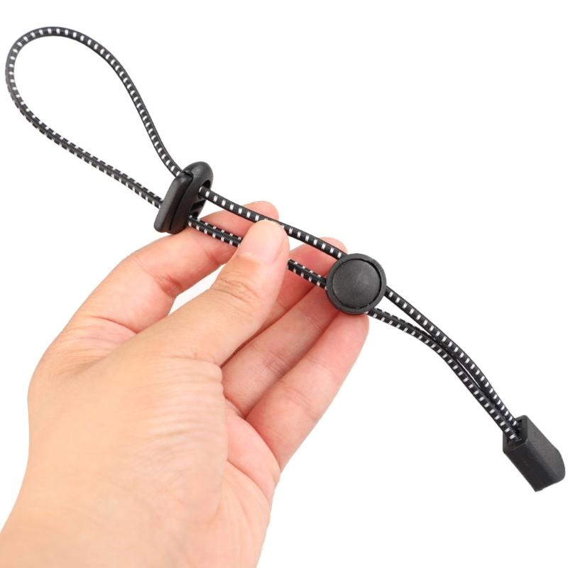 Pack of 10 Elastics Fastening Cord with Secure Clip Expandable Rope for Camping Shelter Stability and Outdoor Attachments