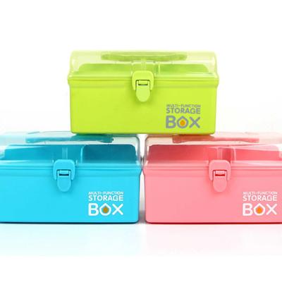 Household Medicine Box Rectangular with Handle Household Medicine Storage Box Plastic