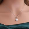 Elegant Flower Shape Clasp Ring Earrings Pendant Necklace Set Natural Opal S925 Silver Fine Jewelry for Women's Banquet Gifts