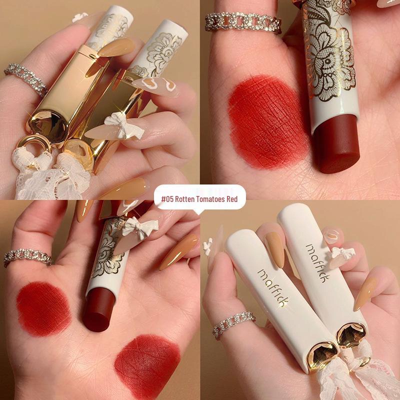 MAFFICK Lace Whisper Langanhaltender Matter Lippenstift - Nicht klebrig, Hoher Wert, Mädchenherz
