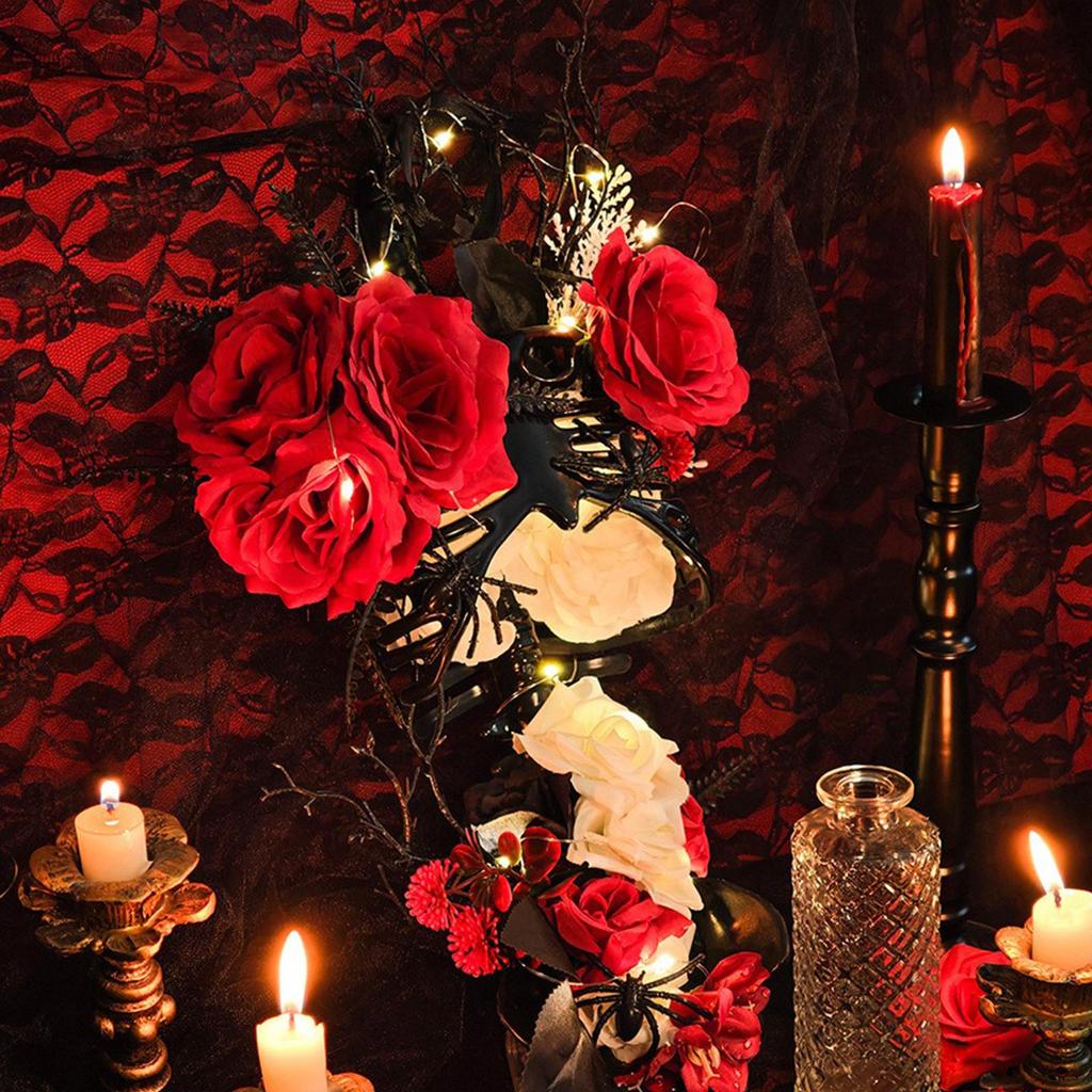 Halloween Decor, Gothic Wall Decor Floral Skeleton Torso For Halloween Decorations Indoor, Gothic Ribcage Art, Easy Indoor Display
