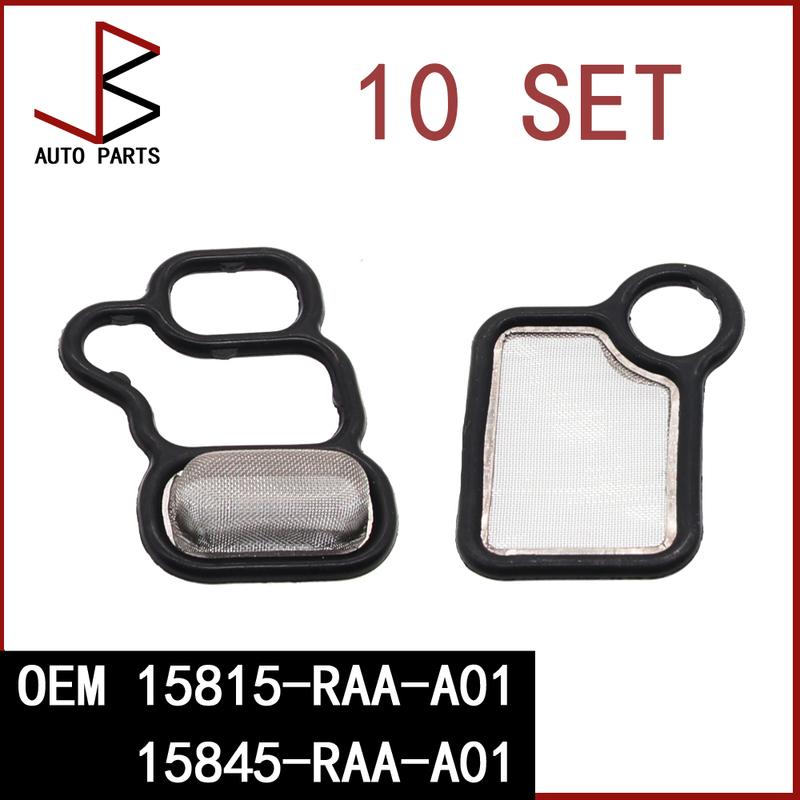 10SET OEM 15815-RAA-A01 and 15845-RAA-A01 Solenoid Gasket Spool Valve Fit For Honda Accord RDX CR-V Element 15815RAAA01