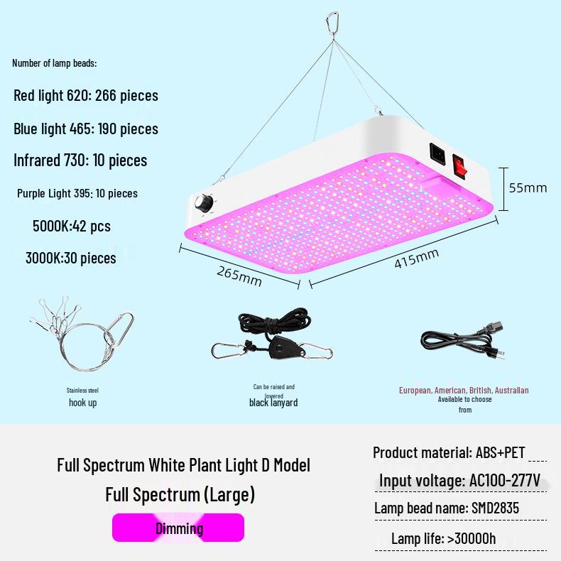 Adjustable E27 LED Plant Growth Light for Indoor Greenhouses and Seedlings