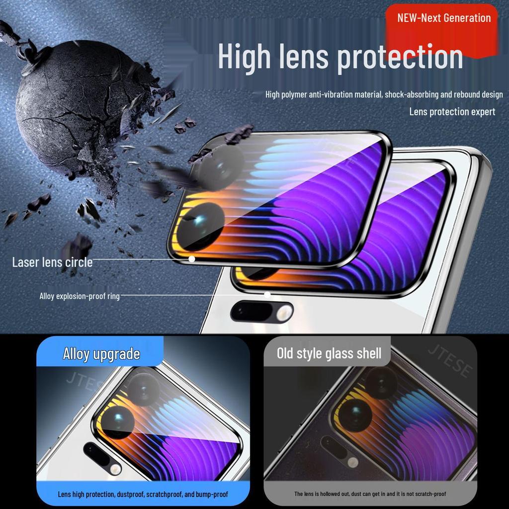 Xiaomi 17promax Ultra-Thin Mirror Glass Protective Case: Full Coverage, Anti-Drop, Heat Dissipation