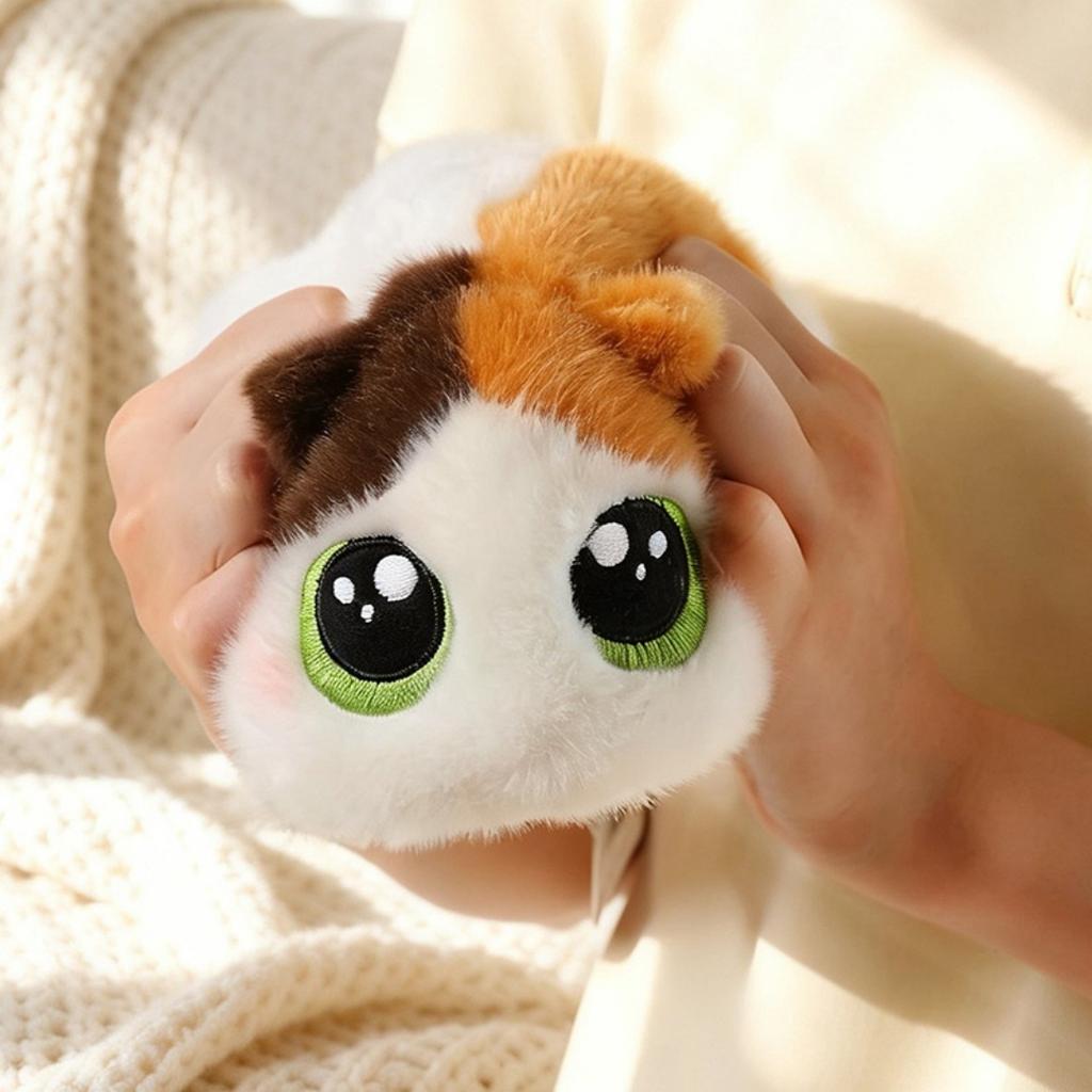 Cute Chubby Lying Cat Plush Toy Calico Siamese Black Stuffed Kitty Plushies For Boys Girls Birthday Xmas Gift Desk Companion