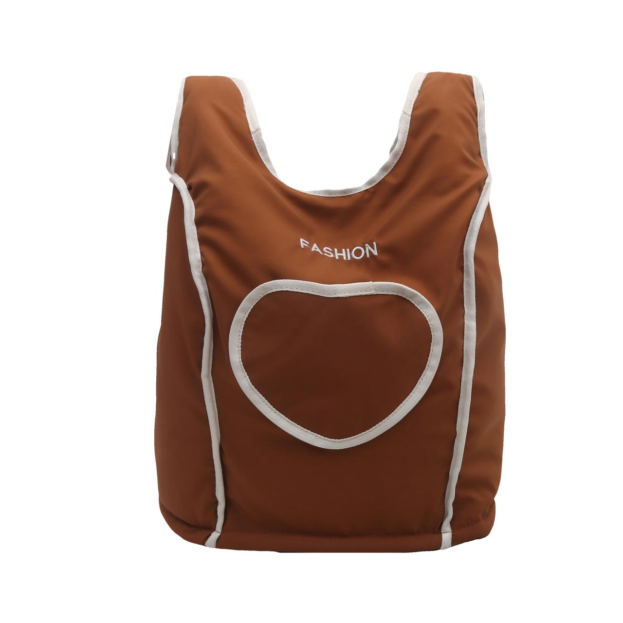 

2025 New Korean Lazy Style Pink Wide Shoulder Strap Multi - functional All - match Double - shoulder Backpack with Trendy and La 15 inches коричневый