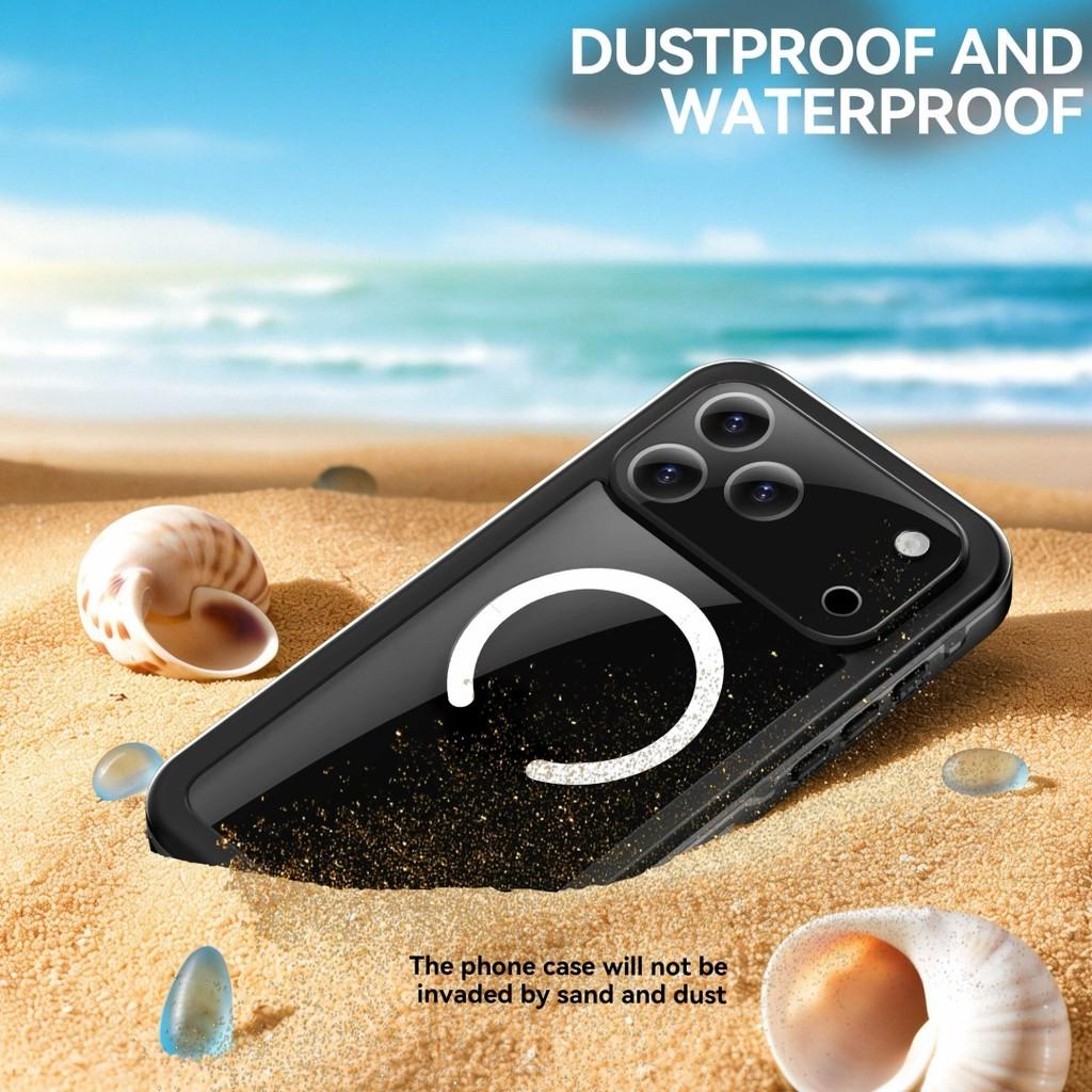For iPhone 17/17 Air/17 Pro/17 Pro Max IP68 Waterproof Phone Case 360 Full Coverage Screen Protection Underwater Diving Case iPhone Shockproof Cover