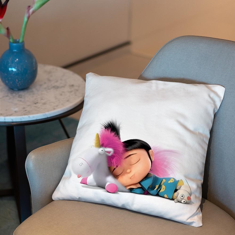 A-Agnes cute Cushion Cover 2-in-1 Reversible Plush Pillow Cover | Car/Sofa/Bed | Perfect Gift