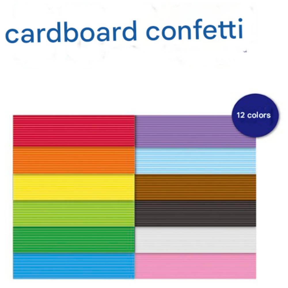 JongIeNara Wellpappe Buntpapier Set - 12 Farben, 12 Blatt