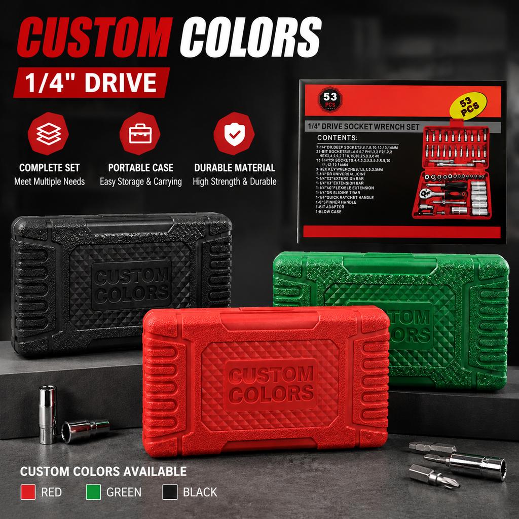 ODM Custom Packaged 53pcs Socket Wrench Set for Brand Auto Accessory Retail Sales