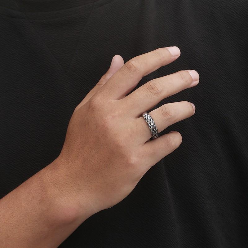 Vintage Stainless Steel Dragon Scale Ring Men Women Punk Hierarchy Ring Fashional Gold Color Cocktail Party Jewelry Hallowmas