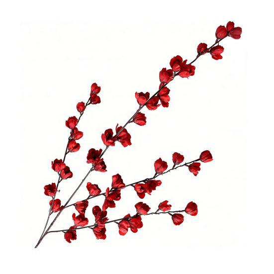 

Искусственная фиалка с 45 цветками, высота 42,5 дюйма, ветка с длинным стеблем для свадебных букетов, украшения стола или композиции своими руками. красный