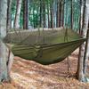 Portable Double Hammock with Mosquito Net - Quick Open Nylon Camping Swing