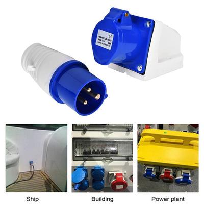 16 Ampere 3-polige Steckdose und Wandmontage 220-250V IP44 16A Wohnwagen Wohnmobil