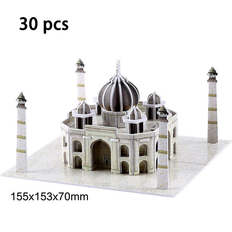 Bastel Architektur 3D Pappe Puzzle Spielzeug Notre Dame de Paris Eiffelturm Basilius-Kathedrale Weltberühmtes Architekturmodell Spielzeug