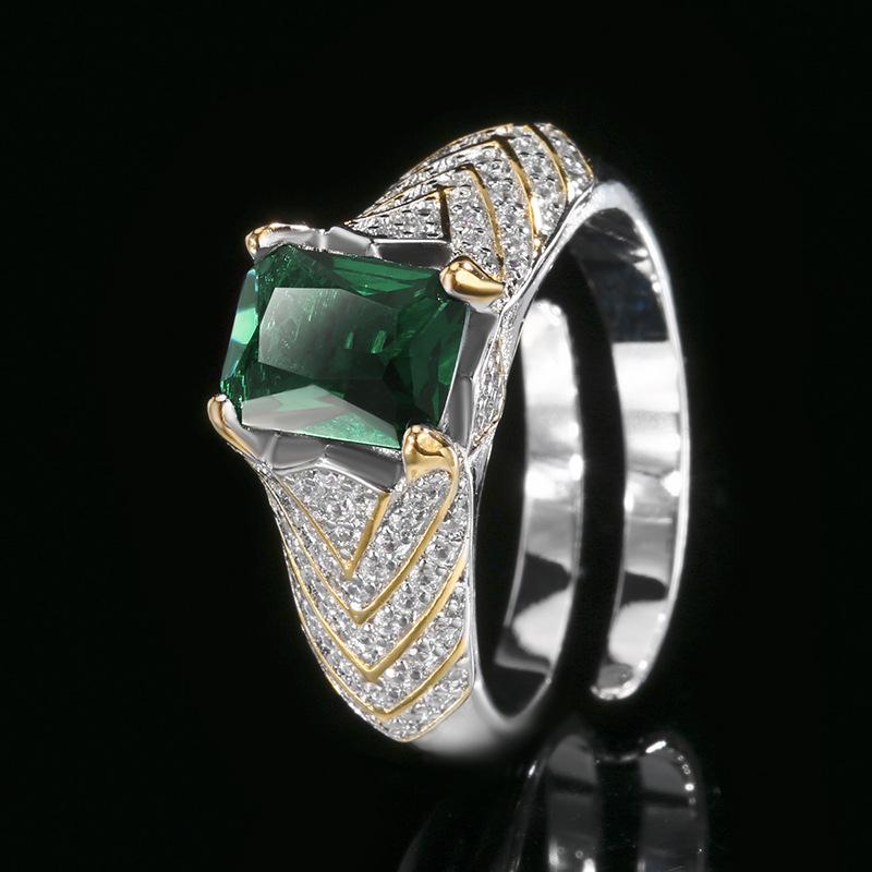 Jewelry Ring Inlaid With Red Corundum Zircon Ring Women'S Light Luxury Premium