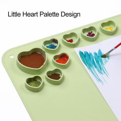Oil Painting Silicone Pad with Pen Slot Food Grade Create Watercolor Silicone Craft Mat for School