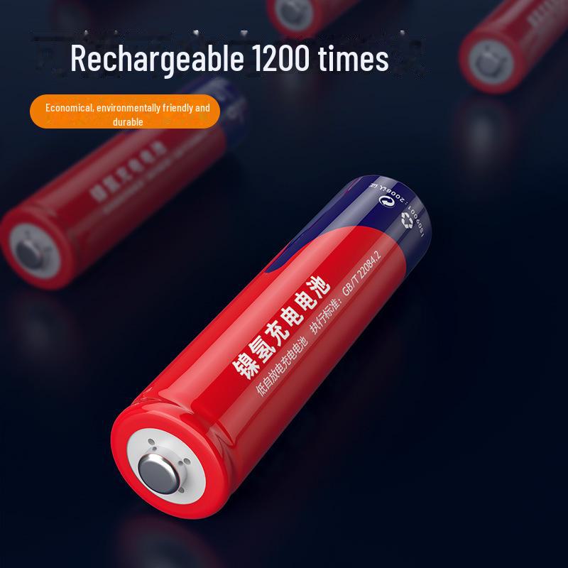 Dual LCD Display Charger with 4 Sets of 1.2V NiMH Rechargeable Batteries