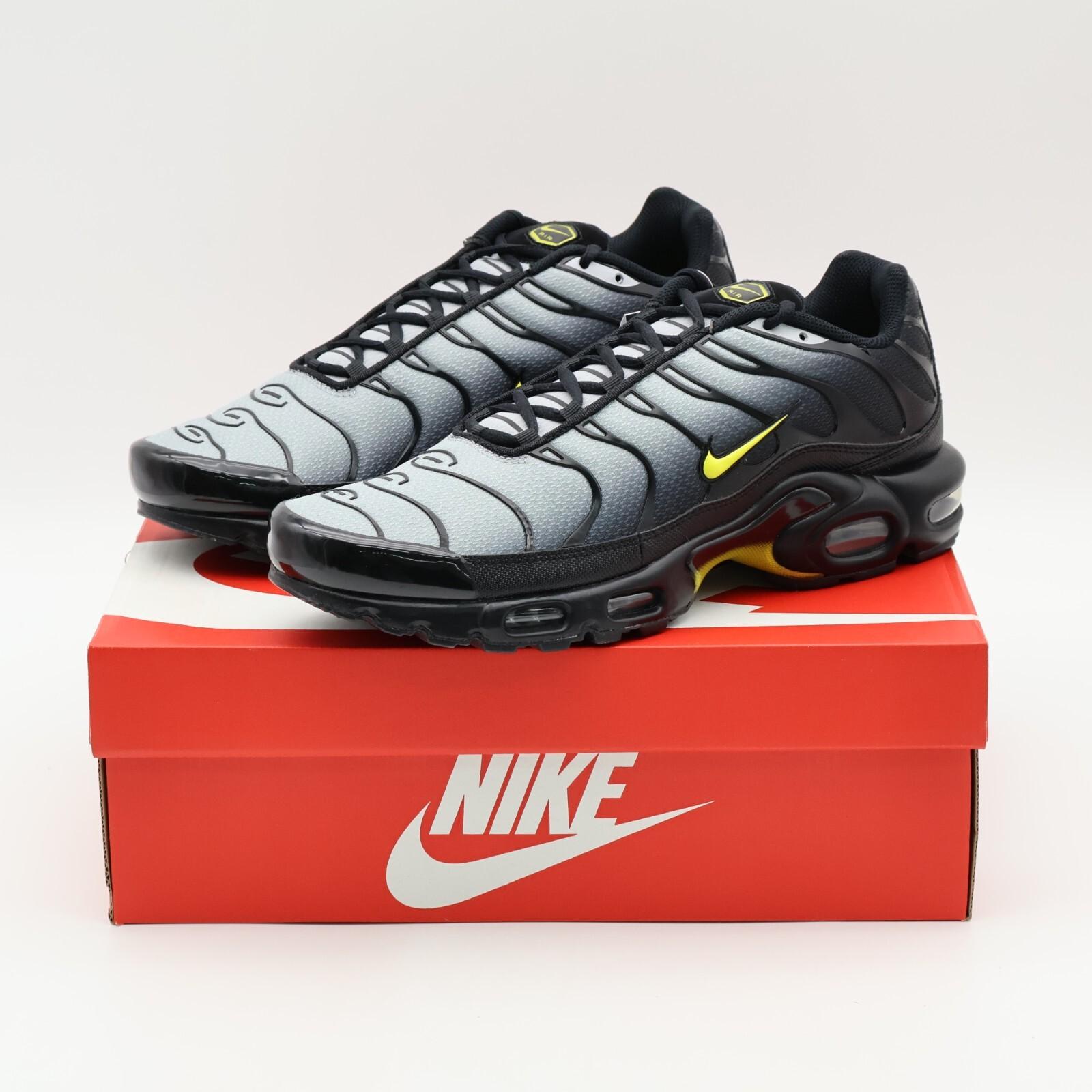 DM0032-012 Nike Air Max Plus Вольф Грей Черный Опти Желтый (Мужской) 9