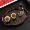 Elegant Oval Oval Glass Tea Set Multi-functional Glass Storage Box Wooden Wooden Tray Fruit Display