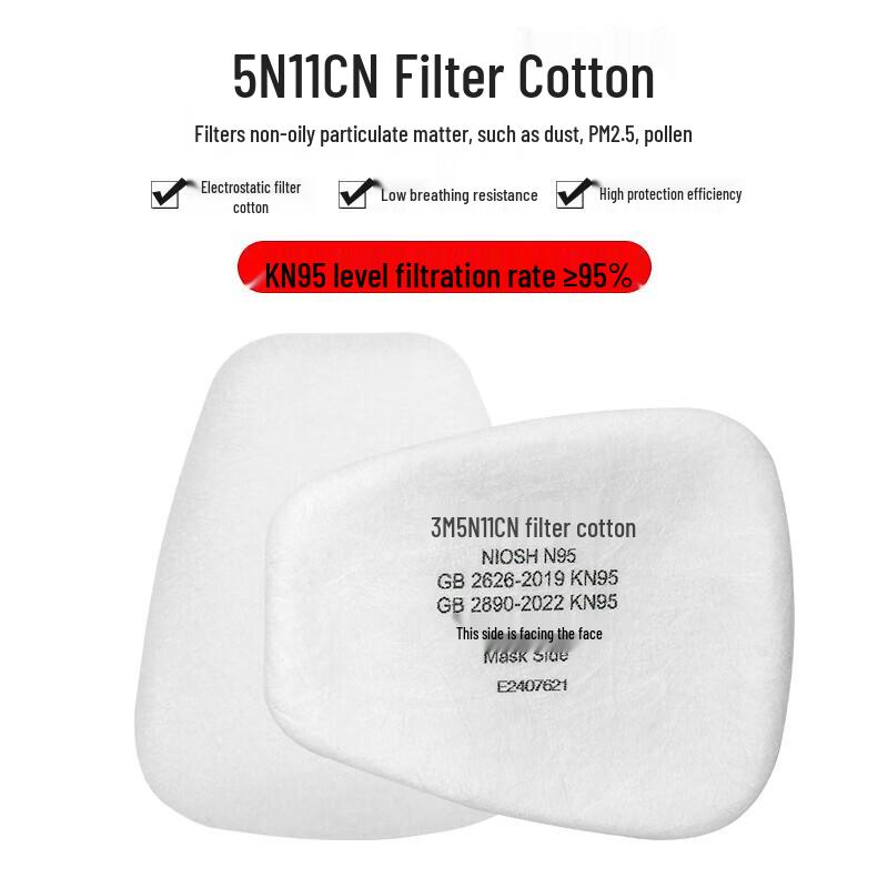 3M 5N11CN KN95 Particulate Filter Cotton