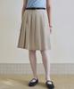 Roeil Classic Pleats Midi Skirt_Cream