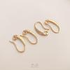 Ah La 14K Gold-Filled Fish Pattern Ear Hook Accessories for DIY Handmade Earrings