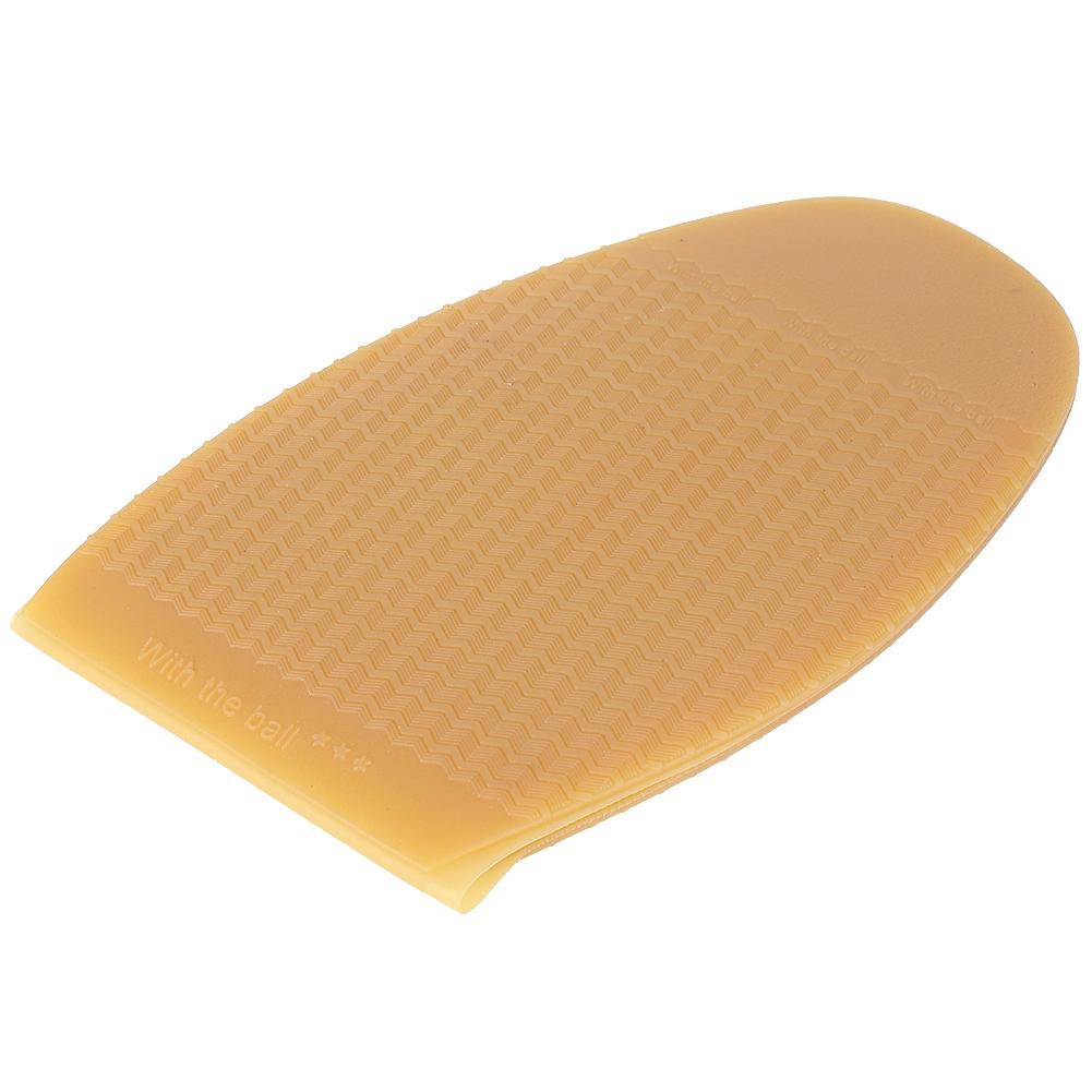 Leather Shoes Outsoles Rubber Anti Slip Forefoot Sole Flat Shoes Repair Half Sole Pad (Yellow)