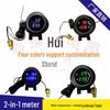 Cross-Bullet Style Digital Display for Water Temperature & Voltage - 12V/24V Vehicle Instrument Cluster