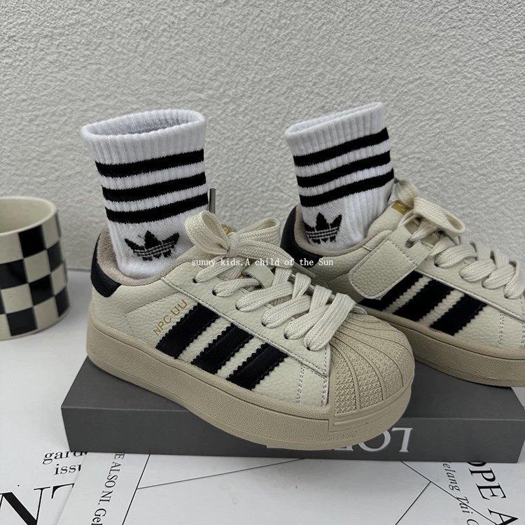 Children's Shell Head Board Shoes Spring and Summer New Girls' Sports Shoes Light and Non-slip Black Boys' Versatile Casual Shoes