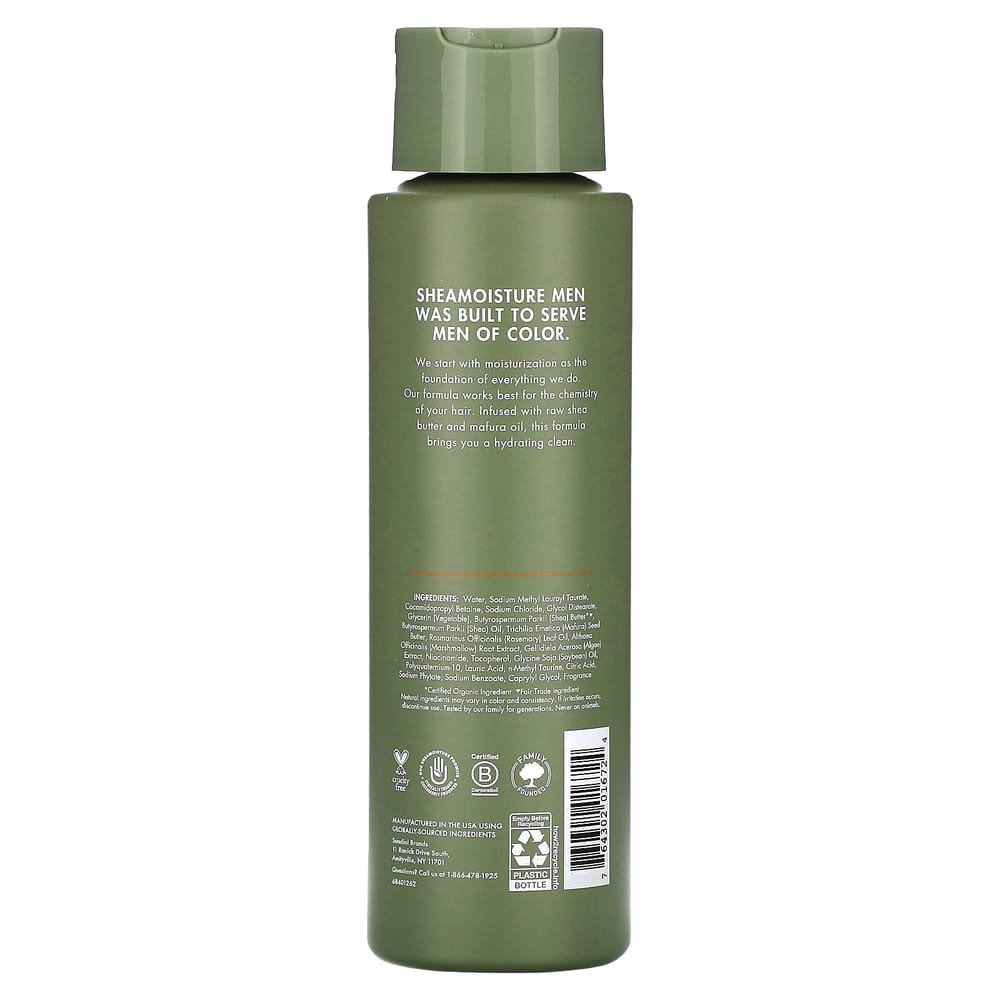 SheaMoisture Men's Moisturizing Shampoo with Raw Shea Butter & Mafura Oil, 444ml (15.8oz)