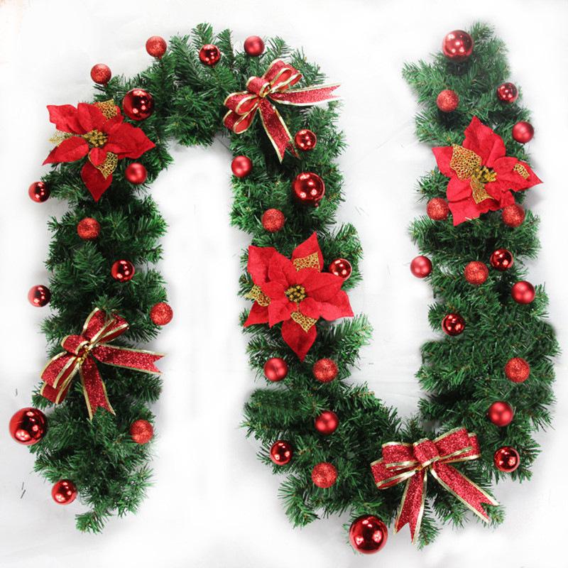 New Arrival 27M Wedding Decorated Light up Wreath Garland for Fireplace Tree