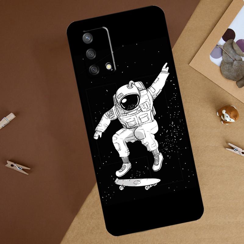 Aesthetic Space Moon Astronaut For Oppo A18 A38 A58 A78 A98 A40 A60 A80 A74 A94 A54 A16 A76 A96 A15 A57S A17 A77 Phone Case