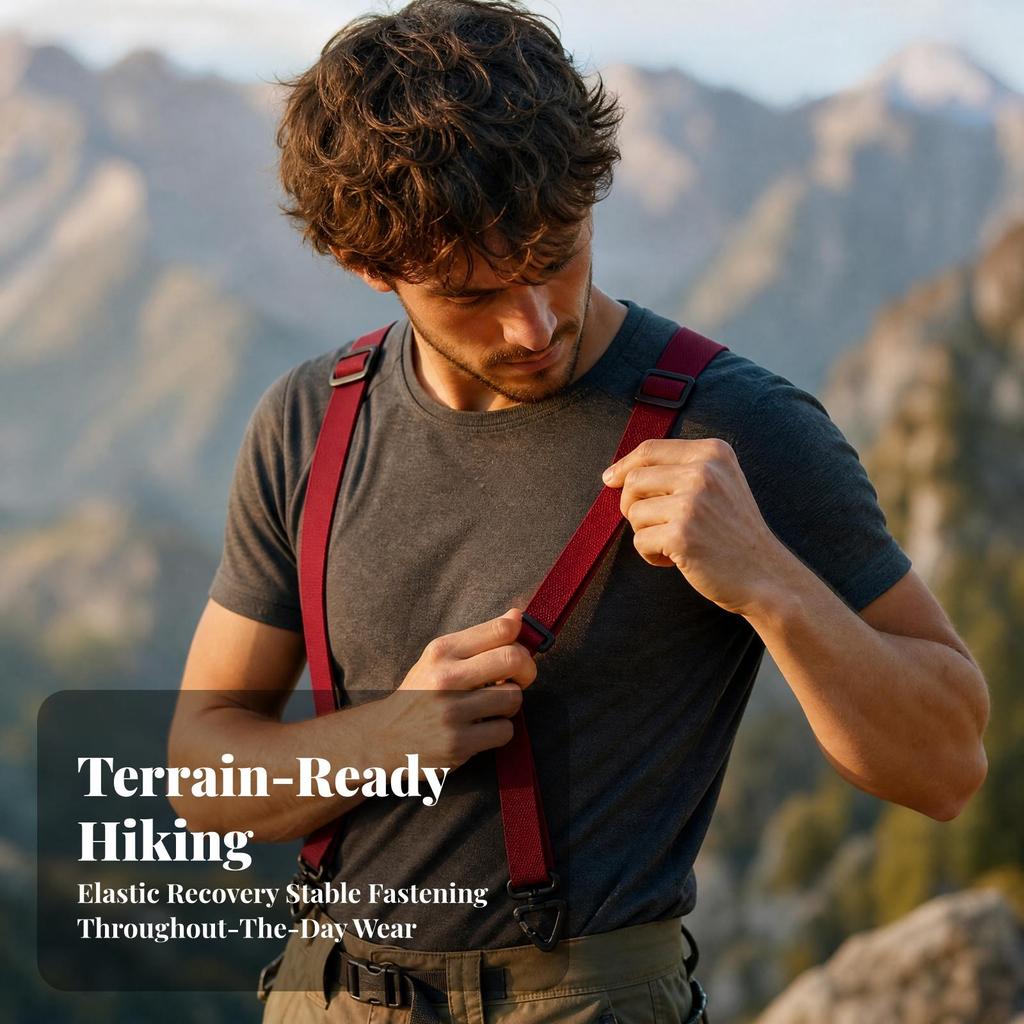 Adjustable Outdoor Suspender Harness Unisex YShaped Hiking Suspenders for Hikers,