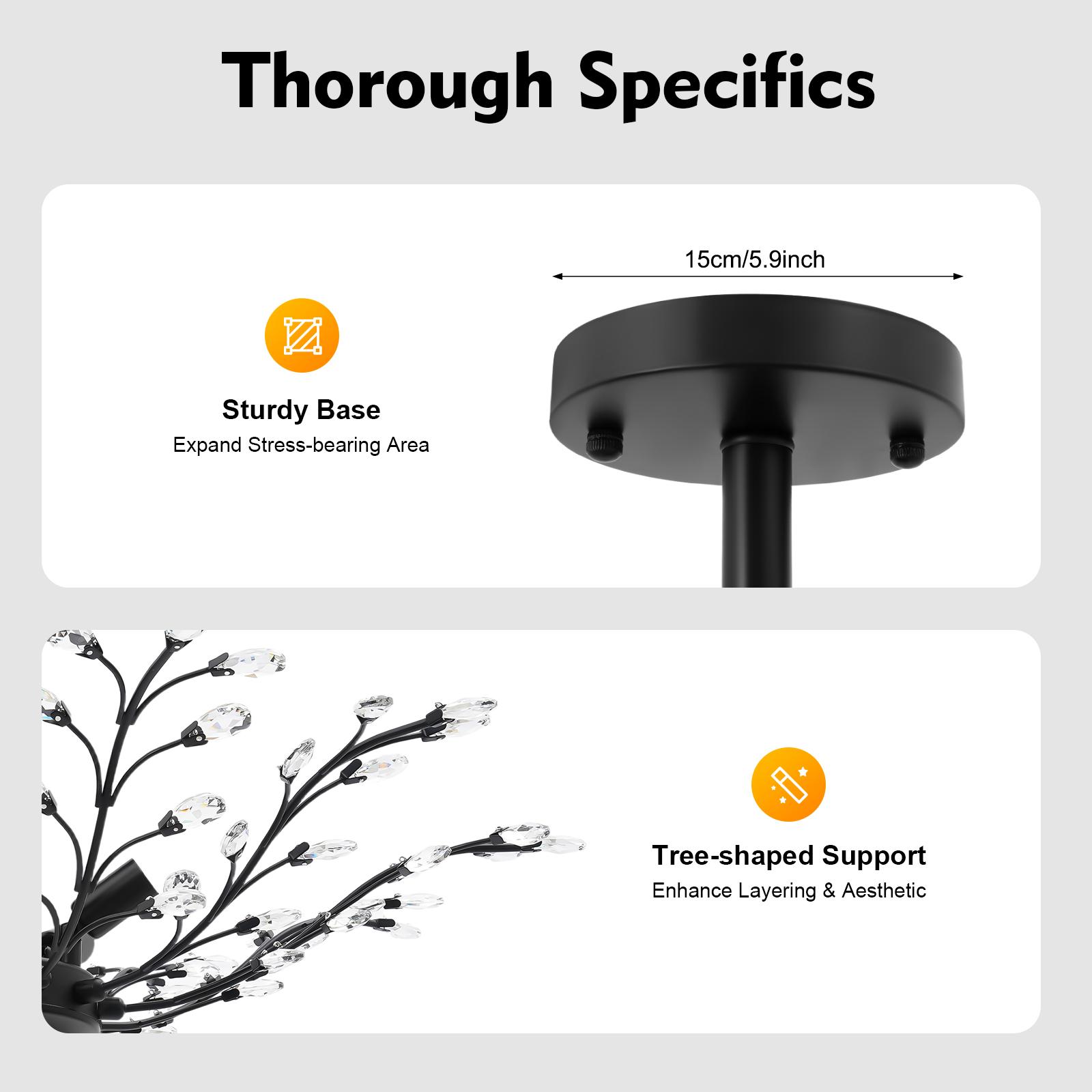 

Подвесной светильник «Ветви», Винтажные хрустальные люстры, 110 В, 5 лампочек E12(Не включено) для лофтов, гостиных, прихожих, вестибюлей United States