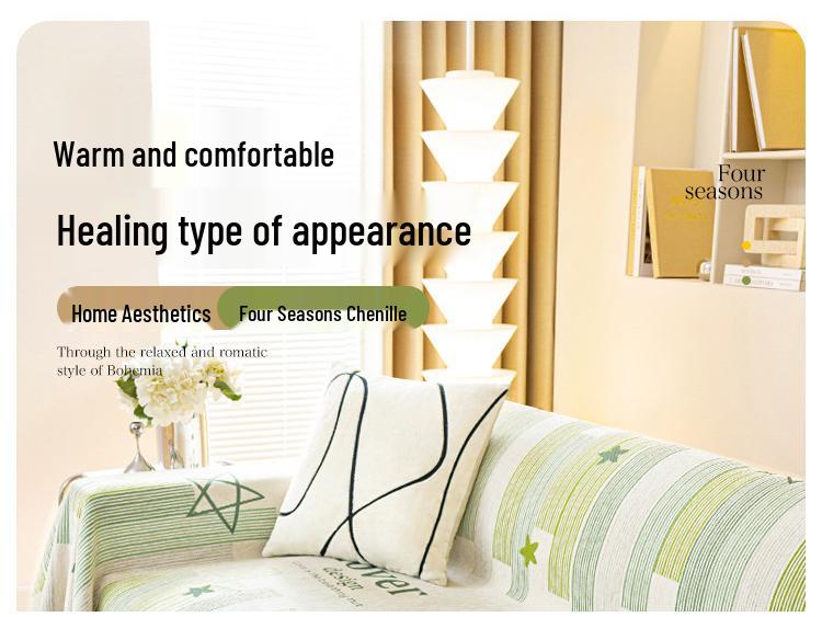 Premium Versatile Sofa Cover: Full-Size Luxury Fabric Protector, Cat Scratch-Resistant, All-Season Use.