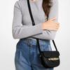 New MICHAEL KORS Hally Leather Saddle Bag Crossbody Shoulder Bag Women's Black 32F1G2HC1L-001