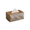 Double-sided Cover Desktop Tissue Box Plastic Napkins Holder Smooth Extraction Tissue Rack  Hotel