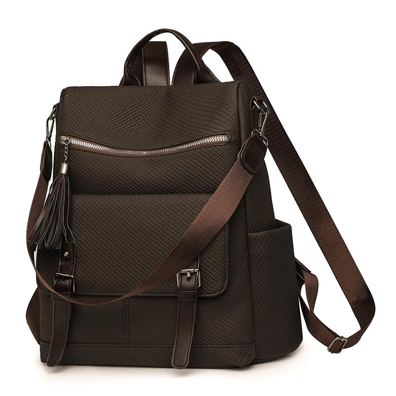 Vintage Large Capacity Backpack Women's Travel Shoulder Bag Handbag Three-purpose Bag