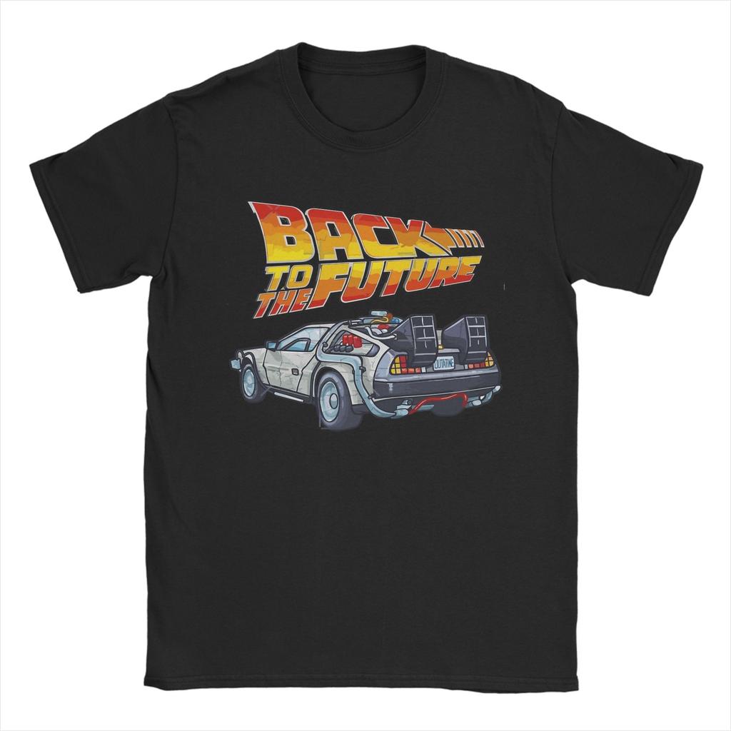 Back To the Future T Shirts DMC DeLorean Cotton Tops Beach Classic Short Sleeves T Shirt O Neck Harajuku Custom Logo Tshirt