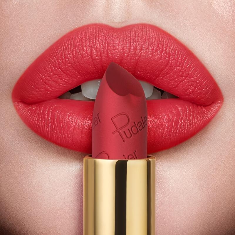 Rouge à lèvres mat velours brumeux, imperméable et résistant à la sueur avec une application facile de la couleur, gloss à lèvres portable look de maquillage parfait