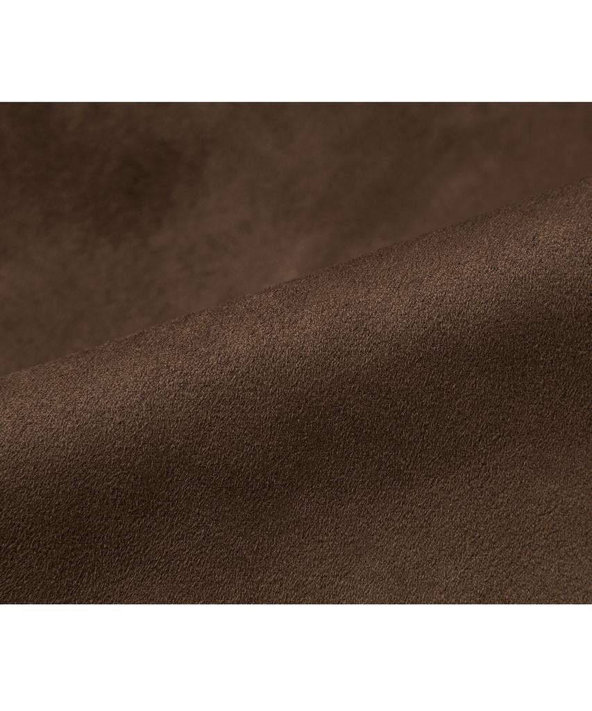 Lettercomo Racer Suede Blouson Jacket Dark Brown