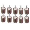 10pcs Sanding Polishing Wheel Grinding Sandpaper Flap Wheel Disc With 6mm Shank 30 X 40 X 6mm
