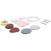 20 Pieces Watch Glass Polishing Kit Buffing Powder Felt Pad Wheel and Sandpaper Set Scratch Remover Repair Tools