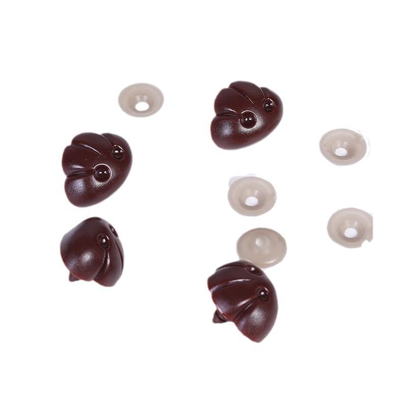DIY 10Pcs 5/12/20MM Dog Nose Smooth Accessory Plug in Animal Plastic Personalized Nose Crochet Toy Doll Making Supply Plush Doll
