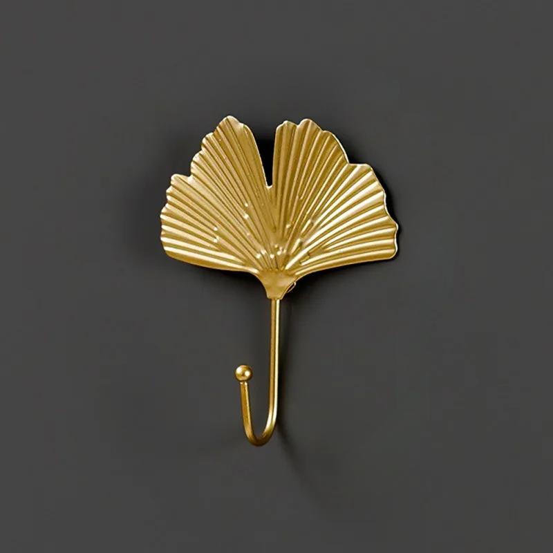 

Creative Ginkgo Leaf-Shaped Wall Hook Wall Decor Nail-Free Coat Rack for Jackets, Hats, Keys, and Towels Home & Office Decor