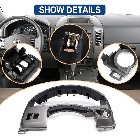 Trument Cluster Dash Panel Gauge Cover Bezel Trim Compatible With Nissan Titan, Armada 2004 2005 2006 Replace 68240-7S000