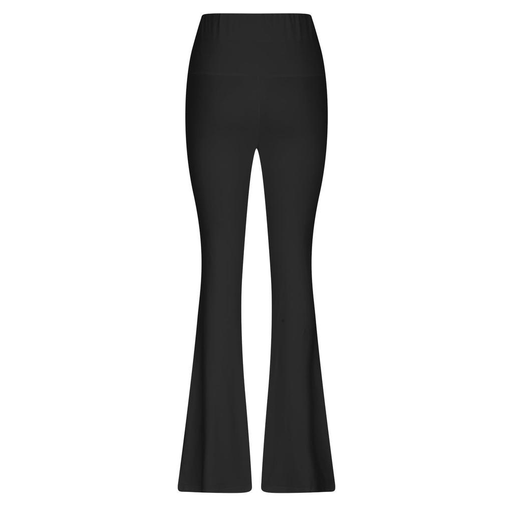 Moda feminina cintura alta levantamento de quadril yoga calças de moletom calças largas largas